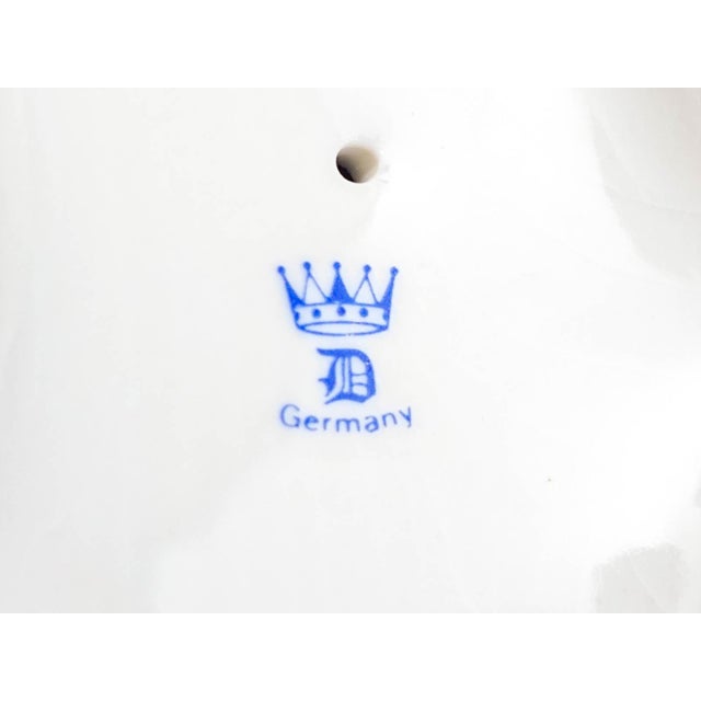 Early 19th Century Dresden Germany Large Ballerina Holding Flower Porcelain Lace Figurine (Read) For Sale - Image 9 of 11