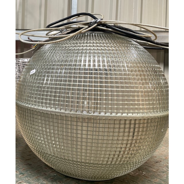 French Globe Pendant Lights from Holophane, 1960s, Set of 2 For Sale - Image 3 of 5