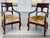Hand-crafted in the Biedermeier Style in the Early 20th Century, these Danish mahogany armchairs have been refinished and...