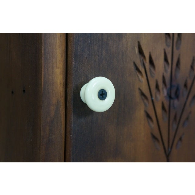 Pine Apothecary Farmhouse Wheat Branch Medicine Spice Rack Cabinet 16" For Sale - Image 9 of 13