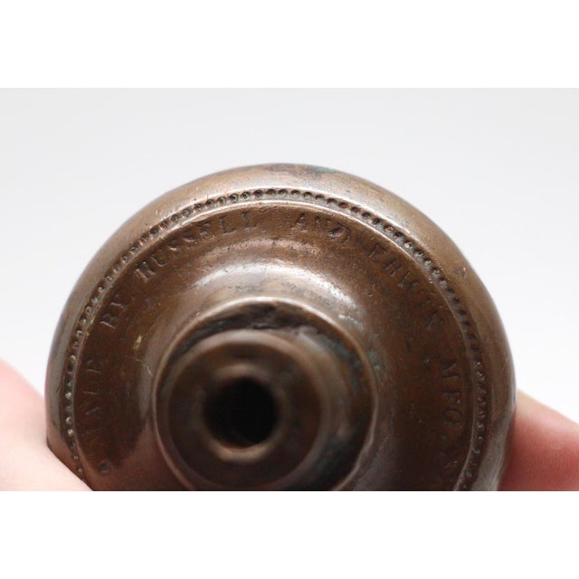 Knight With Plumed Helmet Figural Doorknob by Russell & Erwin For Sale - Image 6 of 6