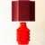 1970s Red Ceramic Table Lamp with Lampshade attributed to R. Houben, 1970s For Sale - Image 5 of 11