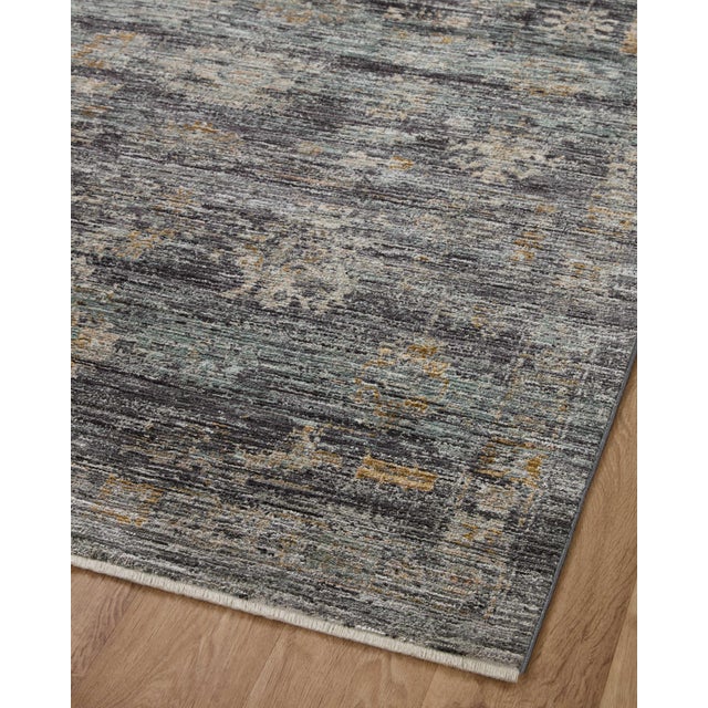 Textile Jean Stoffer x Loloi Katherine Ink / Jade 2'-7" x 16'-0" Runner Rug For Sale - Image 7 of 10