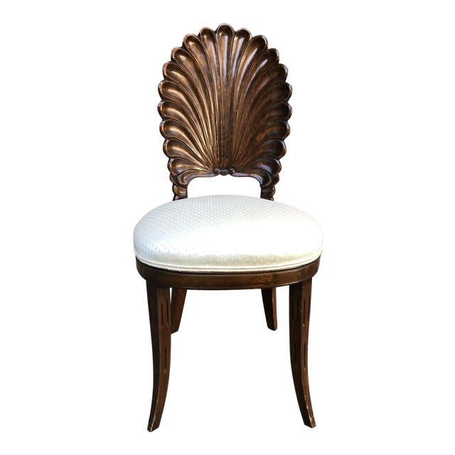 Vintage Grotto Style Clam Shell Chair Chairish