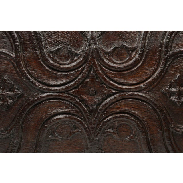 Brown 16th Century Gothic Hand-Crafted Panel in Oak, Belgium For Sale - Image 8 of 12