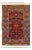 Red Color Antique Caucasian Russian Kazak Rug 4'5'' X 6'11'' For Sale