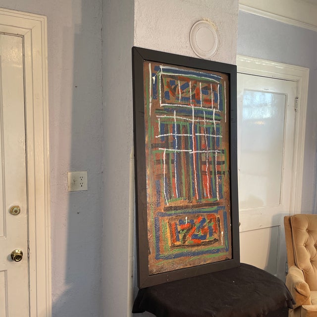 2020s After Purvis Young by John Frates, Mid Century Modern Abstract For Sale - Image 5 of 8