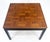 Parquetry Teak Top 28x28" Square Top Black Lacquer Top Side End Table MINT