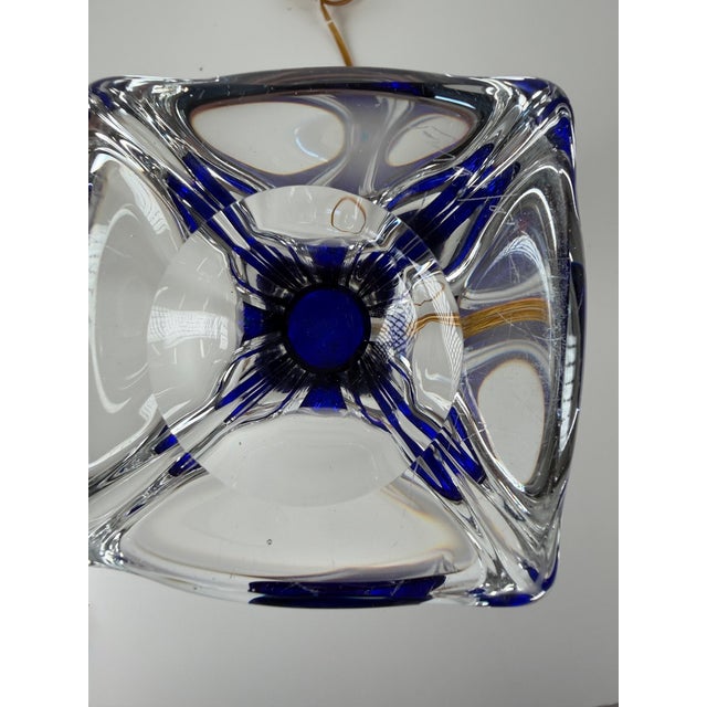 Art Glass Table Lamp by Paul Kedelv for Flygsfors Glasbruk, Sweden, 1950s For Sale - Image 6 of 8