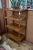 Mid-Century Modern 1970s Vintage Wood Turned Bookshelf Metal Accents and Fixed Shelves For Sale - Image 3 of 7