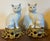 Japanese Antique 19th Century Japanese Blanc De Chine Models of Seated Cats Mounted on French Gilt Bronze Ormolu Bases - A Pair For Sale - Image 3 of 12