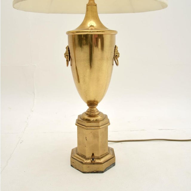 Metal Neoclassical Brass Table Lamps, 1930s, Set of 2 For Sale - Image 7 of 12