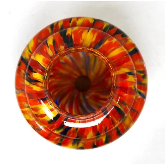 Pique Fleurs Vase in Multi Color Decor with Grille, 1930s For Sale - Image 6 of 13