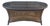 Lloyd Flanders Oval Wicker Coffee Table Two Tone Patio Table With Glass Top Boho For Sale