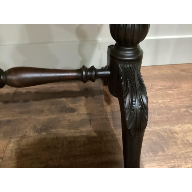 Late 19th Century 1800’s Antique Art Nouveau Victorian Solid Walnut Desk Carved Feet Excellent Brown With Letter Holder For Sale - Image 5 of 18