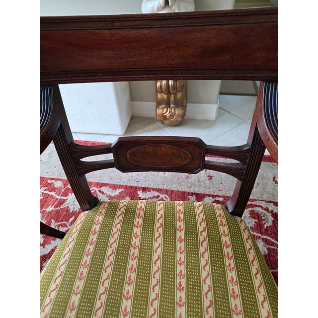 English Late 19th Century Pair of Regency Arm Chairs For Sale - Image 3 of 9