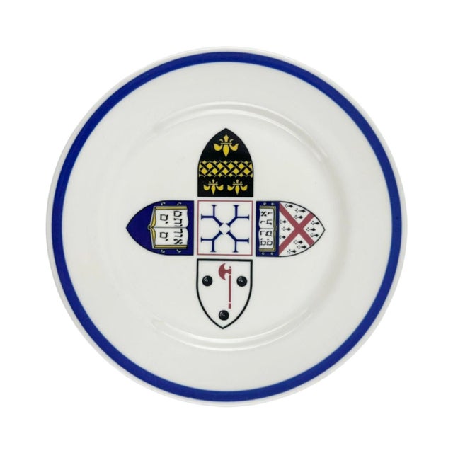 Ceramic Vintage Yale University Ezra Stiles Morse College Dining Plate 9"d For Sale - Image 7 of 7