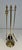 Neoclassical Style Brass Fireplace Tools on Stand For Sale - Image 6 of 12