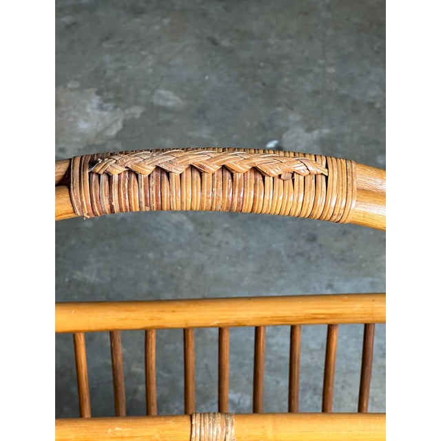 1970s Bamboo and Reed Magazine Rack For Sale - Image 9 of 9