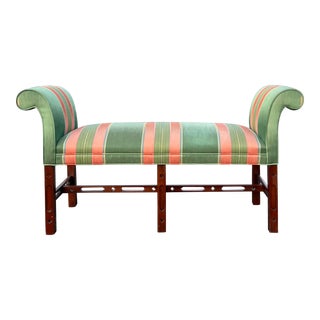 Southwood Furniture Chippendale Upholstered Bench For Sale