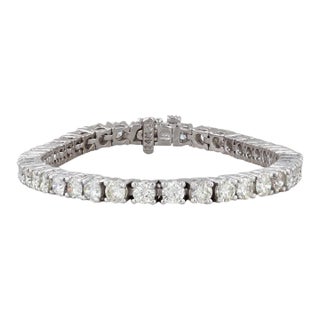 8ctw Diamond Tennis Bracelet 14k White Gold 6.75" 4.3mm For Sale