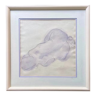 1930s Vintage Art Deco Reclining Nude – Original Framed Artwork For Sale
