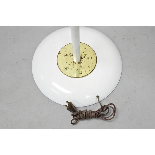 Mid 20th Century Gerald Thurston for Lightolier Mid Century Modern White Metal Pole Floor Lamp For Sale - Image 11 of 14