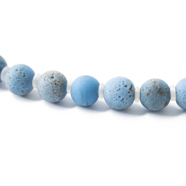 Blue Blue Chalcedony Necklace For Sale - Image 8 of 10