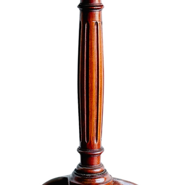 Antique French Neoclassical Mahogany Sunburst Inlaid Oval Side Table With Pierced Brass Gallery, Circa 1900 For Sale - Image 12 of 14