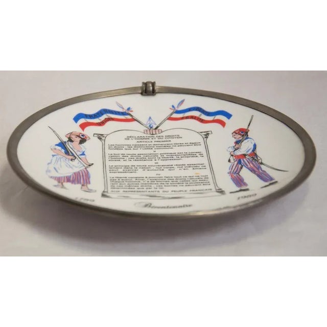 English Decrotive French Pillivuyt Porcelain Plate For Sale - Image 3 of 6