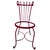 Metal 50s Mathieu Matégot Style Red Scroll Back Wrought Iron French Outdoor Patio Chair For Sale - Image 7 of 7