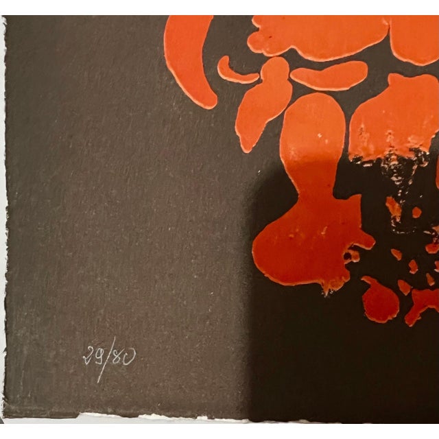 Black Pietro Consagra, Pietro Consagra Italian Mod Abstract Expressionist Forma Art Informel Lithograph, 1960's-1970's For Sale - Image 8 of 8