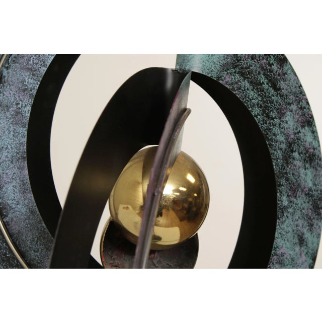 1990s Curtis Jere Postmodern Circular Geometric Sculpture For Sale - Image 9 of 13