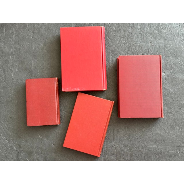 Decorative Red Book Set for Library Decor For Sale In New York - Image 6 of 7