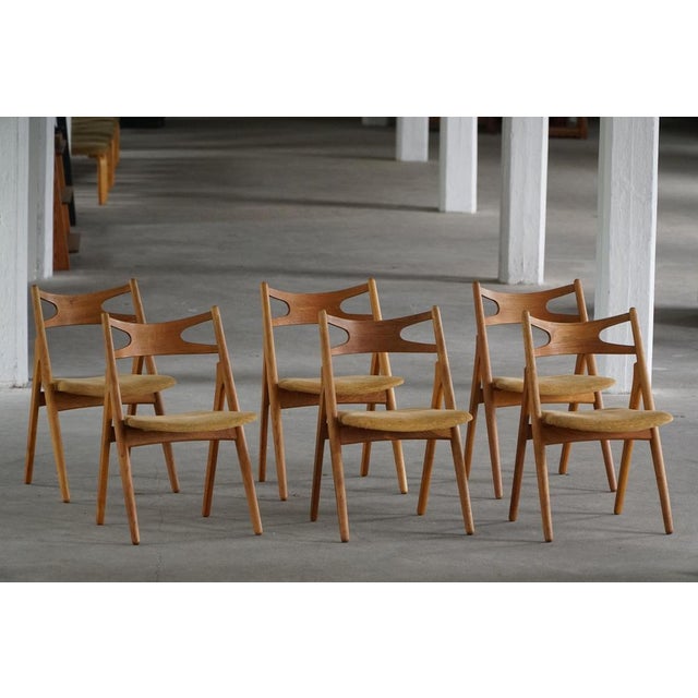 Danish CH29 Dining Chairs attributed to Hans J. Wegner for Carl Hansen & Son, 1951, Set of 6 For Sale - Image 9 of 18