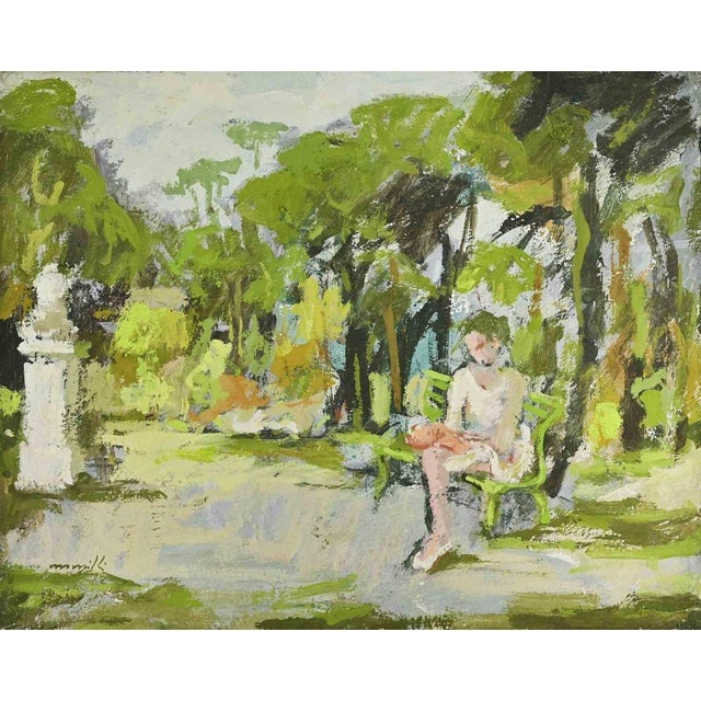 Oil on canvas realized by Franco Marzilli (1934-2010) in 1970s. Hand signed lower left. Very good condition. Franco...