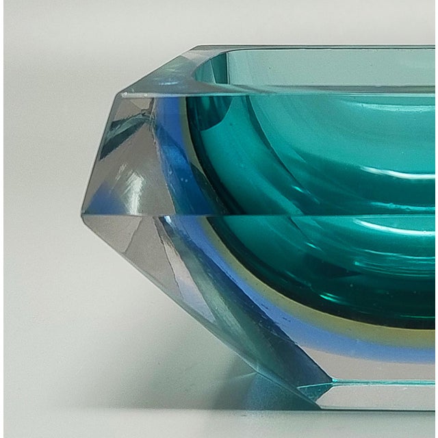 1960s Mid-Century Modern Sommerso Murano Glass Bowl by Flavio Poli for Seguso, 1960s For Sale - Image 5 of 7