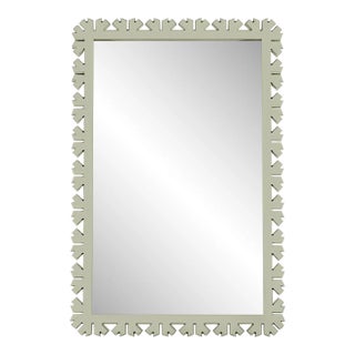 Fleur Home Audubon Bamboo Sticks Rectangle Mirror in Mizzle, 31.5x39 For Sale