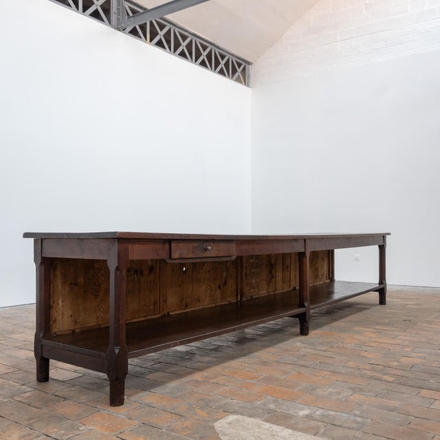 Large Vintage Drapers Table, 1920 For Sale - Image 11 of 11