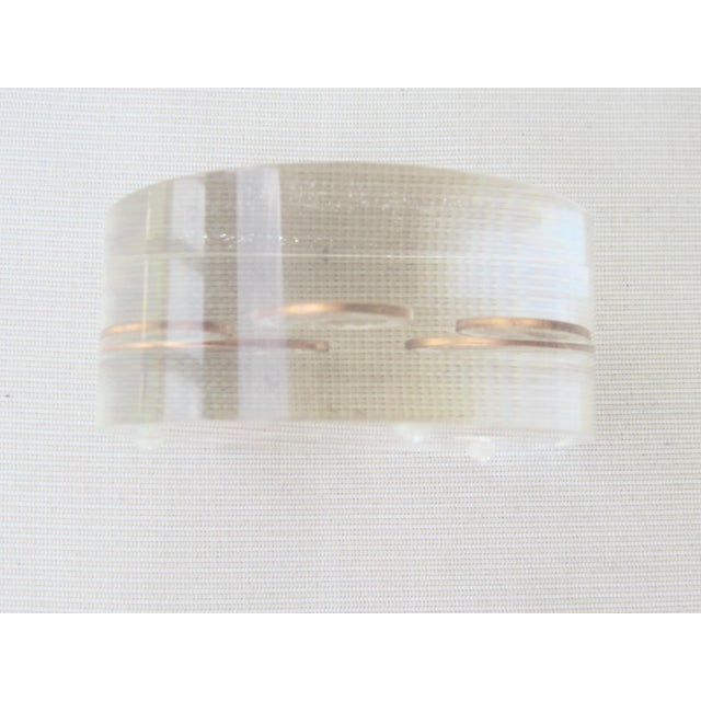 Mid-Century 1970s Penny Lucite Paper Weight For Sale - Image 4 of 5