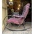 Mid 20th Century Lee Woodard Brass and Tufted-Leatherette Rocker For Sale - Image 4 of 9