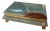 Vintage Italian Marble Jewelry Box With Brass Trim and Footed Base For Sale