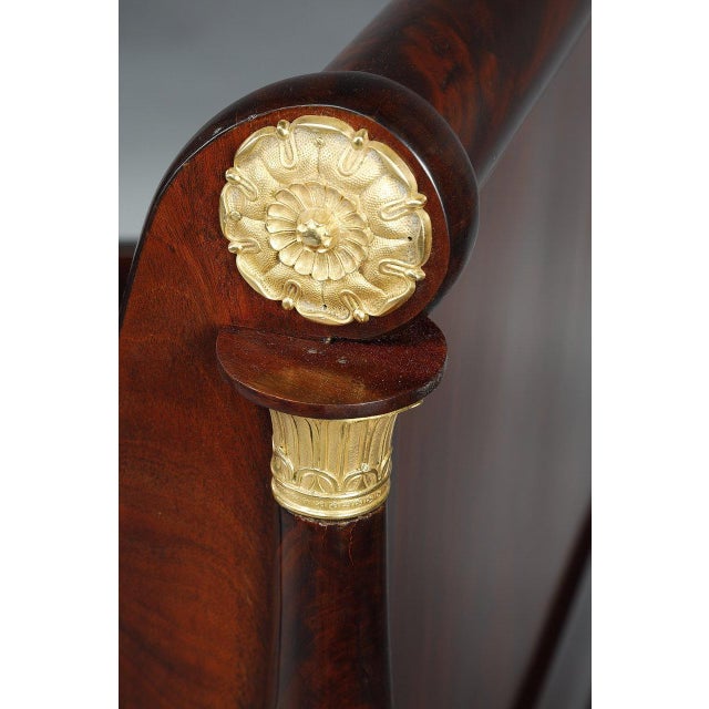 Pink Large Empire Mahogany Boat Bed, 1800s For Sale - Image 8 of 15