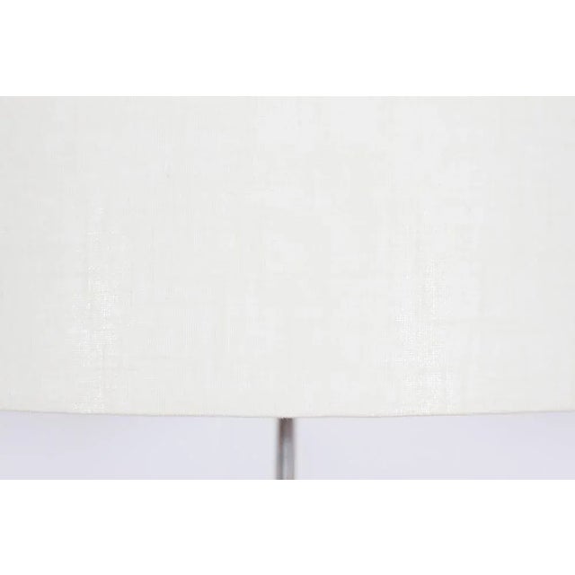 Art Deco Danish Floor Lamp in Silver and Dark Mahogany with New Shade, 1940s For Sale - Image 9 of 10