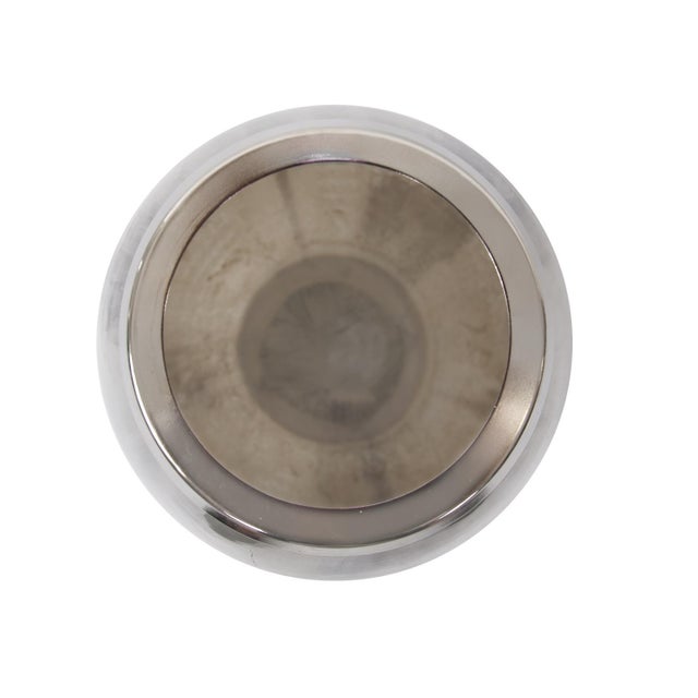 2020s Sivas Glass Vase with Silver Accents- Short For Sale - Image 5 of 9