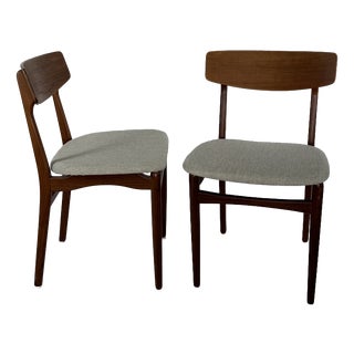 Danish Teak Dining Chairs, 1960s, Set of 2 For Sale