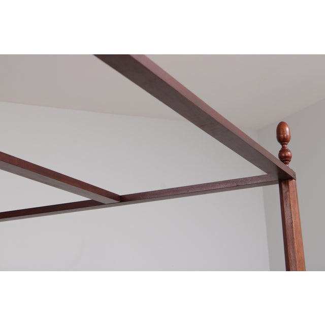 Wright Table Co Mahogany King Size Poster Bed For Sale - Image 10 of 18