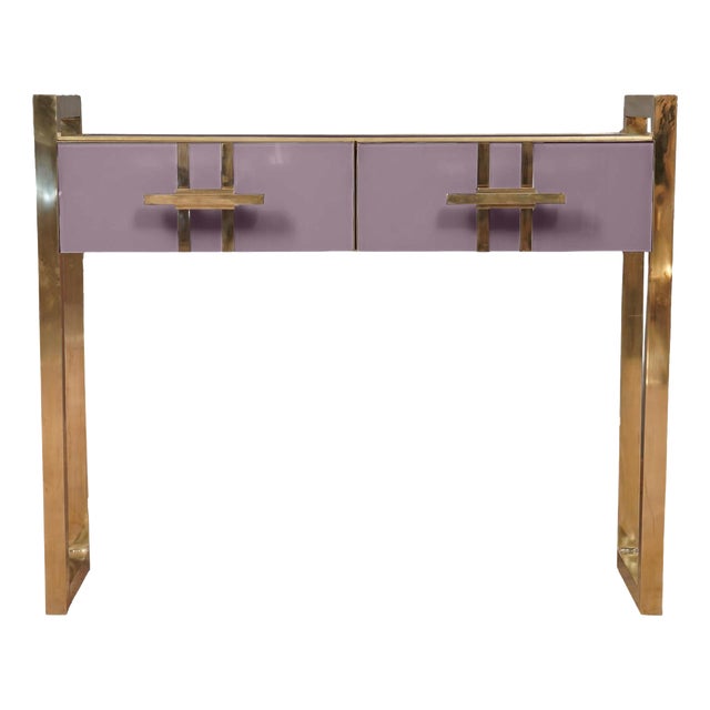 Pastel Purple Desk in Murano Glass from Justfurnituress SRL For Sale