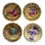 Set of Four French Majolica Figural Fruit Plates by De Sarreguemines For Sale