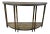 Industrial Modern Rustic Pine and Metal Demi-Lune Console Table For Sale